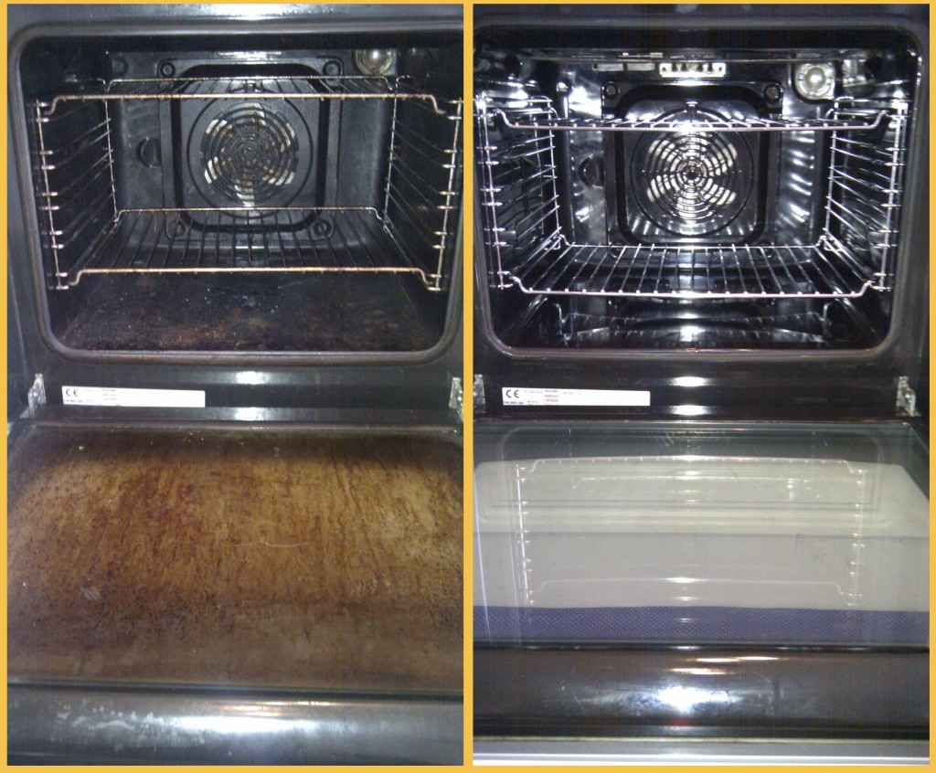 Oven cleaning Before and after